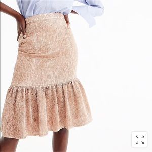 J.Crew Collection Rose Gold Fluted Skirt